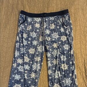 Nautica Blue and White Patterned Lounge Pants